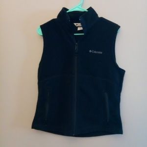[Columbia] Black Fleece Vest (Size M)